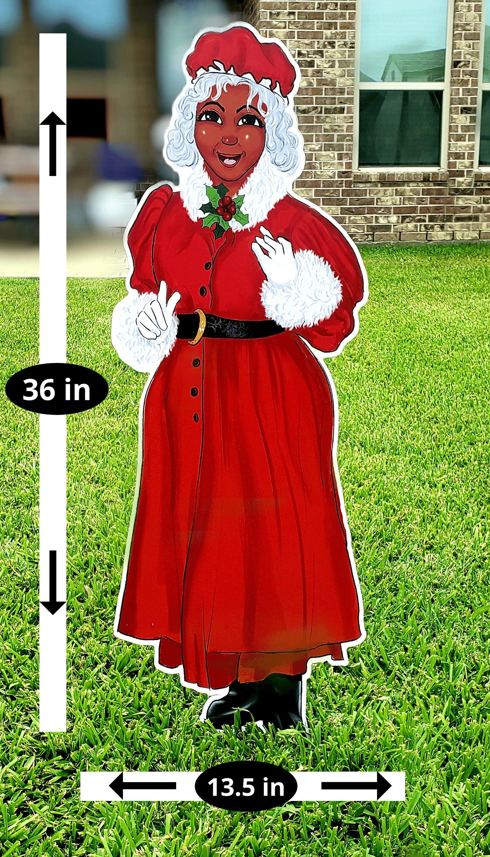 Black Santa Outdoor Christmas Decorations Set Includes Black - Etsy