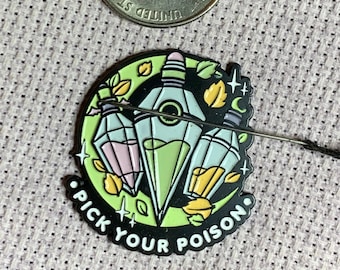CHOOSE YOUR VIAL - Mystical Magical Needle Minder Magnet - needlecraft, embroidery, cross stitch