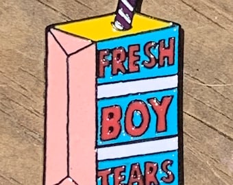 Fresh Boy Tears Juice Box Funny Needle Minder - for needlecraft and embroidery, cross stitch