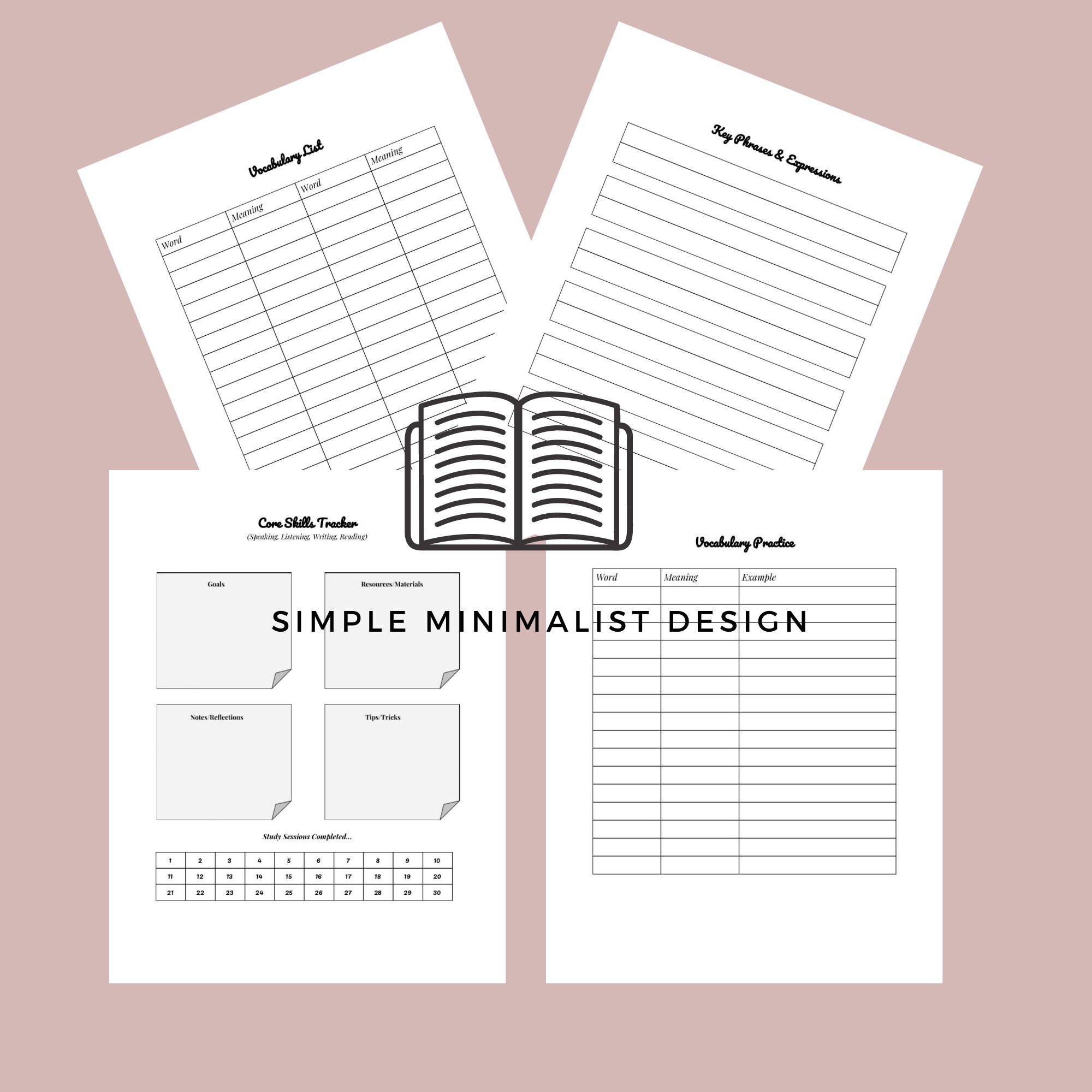 PRINTABLE STUDY Planner-study Planner Printable-study Planner-learning ...