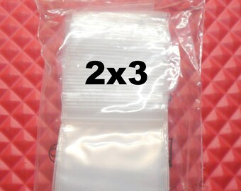 2" x 1.5" Small Ziplock Bags 200 Reclosable Jewelry Resealable Plastic 2 mil