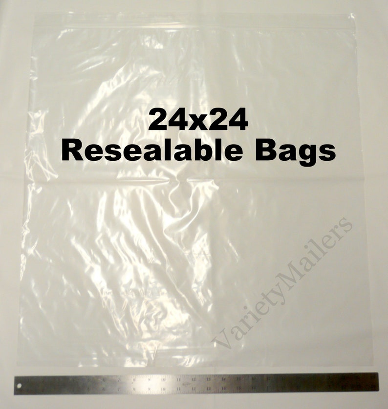 15 Reclosable SealTop Bags 24x24 / 2 Mil EXTRA LARGE Clear Etsy