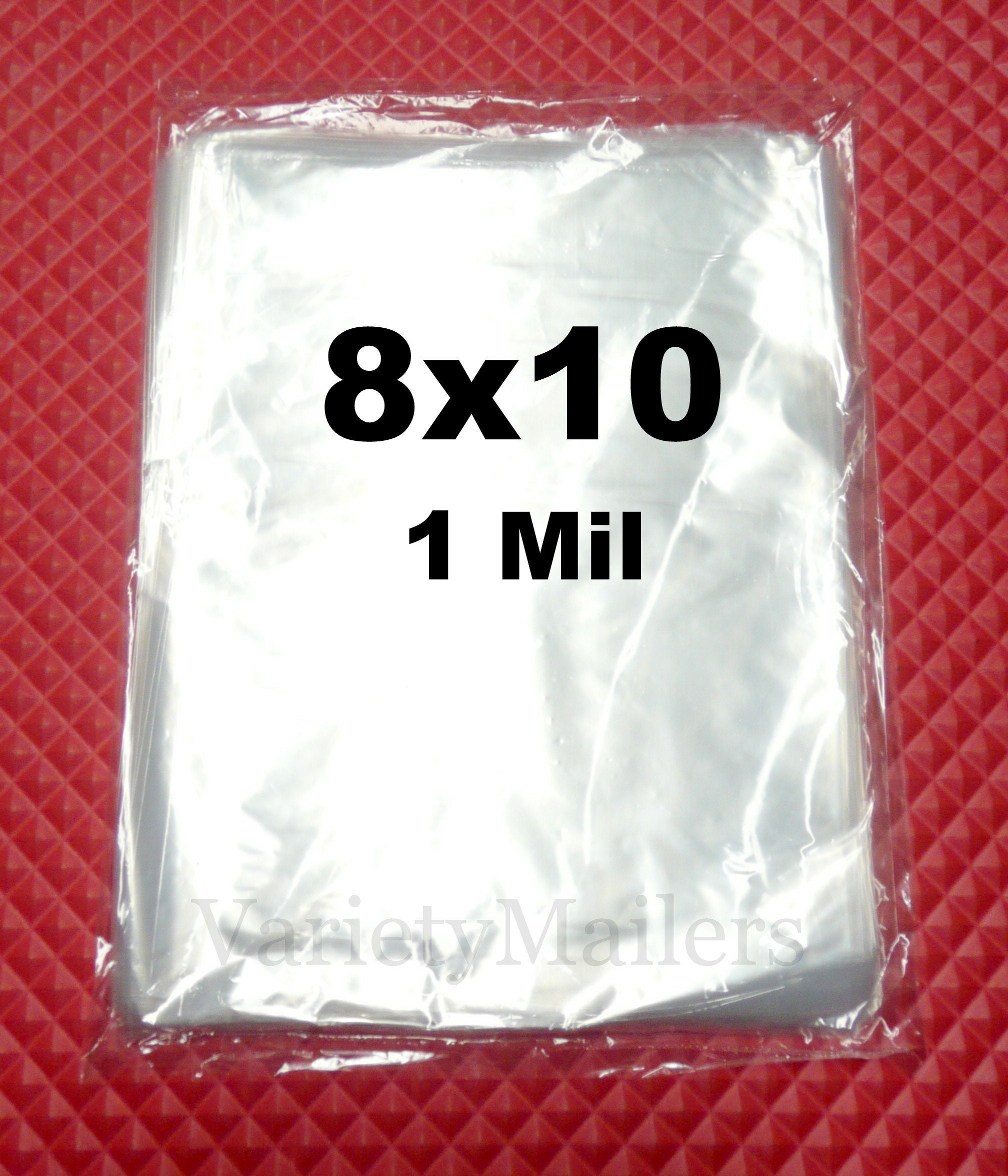 100 Pcs, 3x5-1/2, 1.5 Mil Flat Clear Poly Bags - Crystal Clear Bags, Cello, Heat Seal | Nakpunar