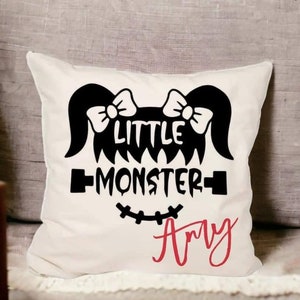 Little Monster pillow personalized