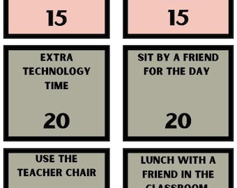 Incentivo para loja na sala de aula para PBIS (Sistemas de Apoio ao Comportamento Positivo)