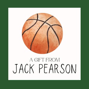 Personalisierter Basketball Geschenkanhänger