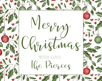 Etiquette cadeau de Noël personnalisée