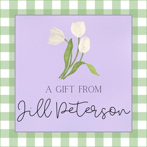 Gepersonaliseerde tulp cadeaukaartje