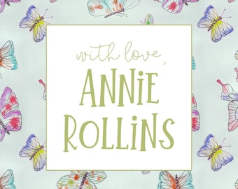 Personalized Butterfly Gift Tag