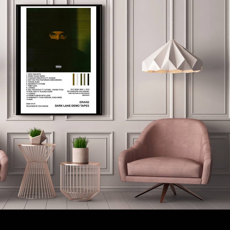 Drake Dark Lane Demo Tapes Tracklist Album Cover Poster Etsy