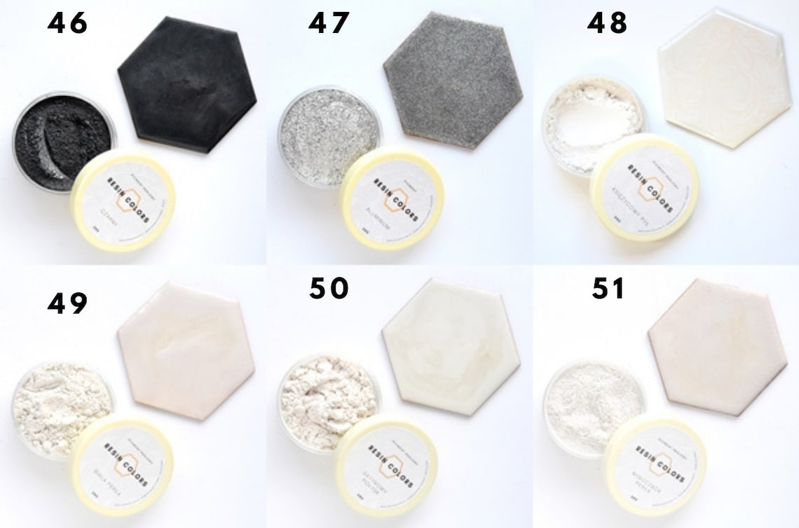 Mica Powder Pearl 51 Colors Shimmering Effect for resin Etsy