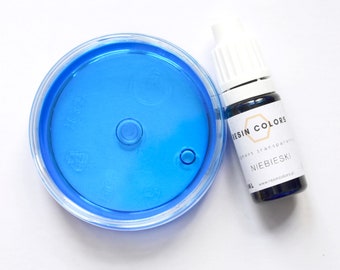 Colorante líquido de pigmento de resina epoxi, transparente, para hacer joyas de resina, suministros para manualidades de resina, botellas de 10 ml.
