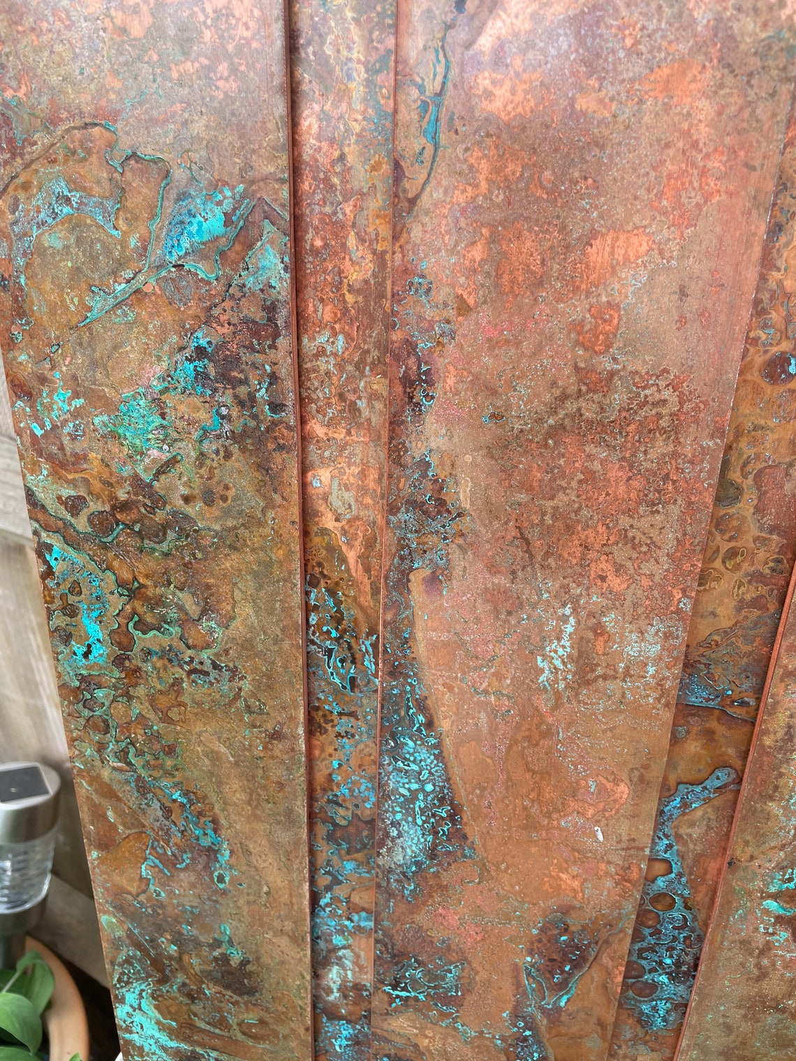 Modern Large Copper Patina Wall art weathered pure copper Etsy