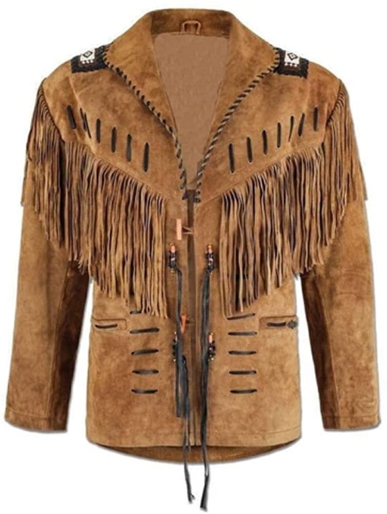 Native American Jacket Handmade cowboy style BuckSkin Beaded Etsy
