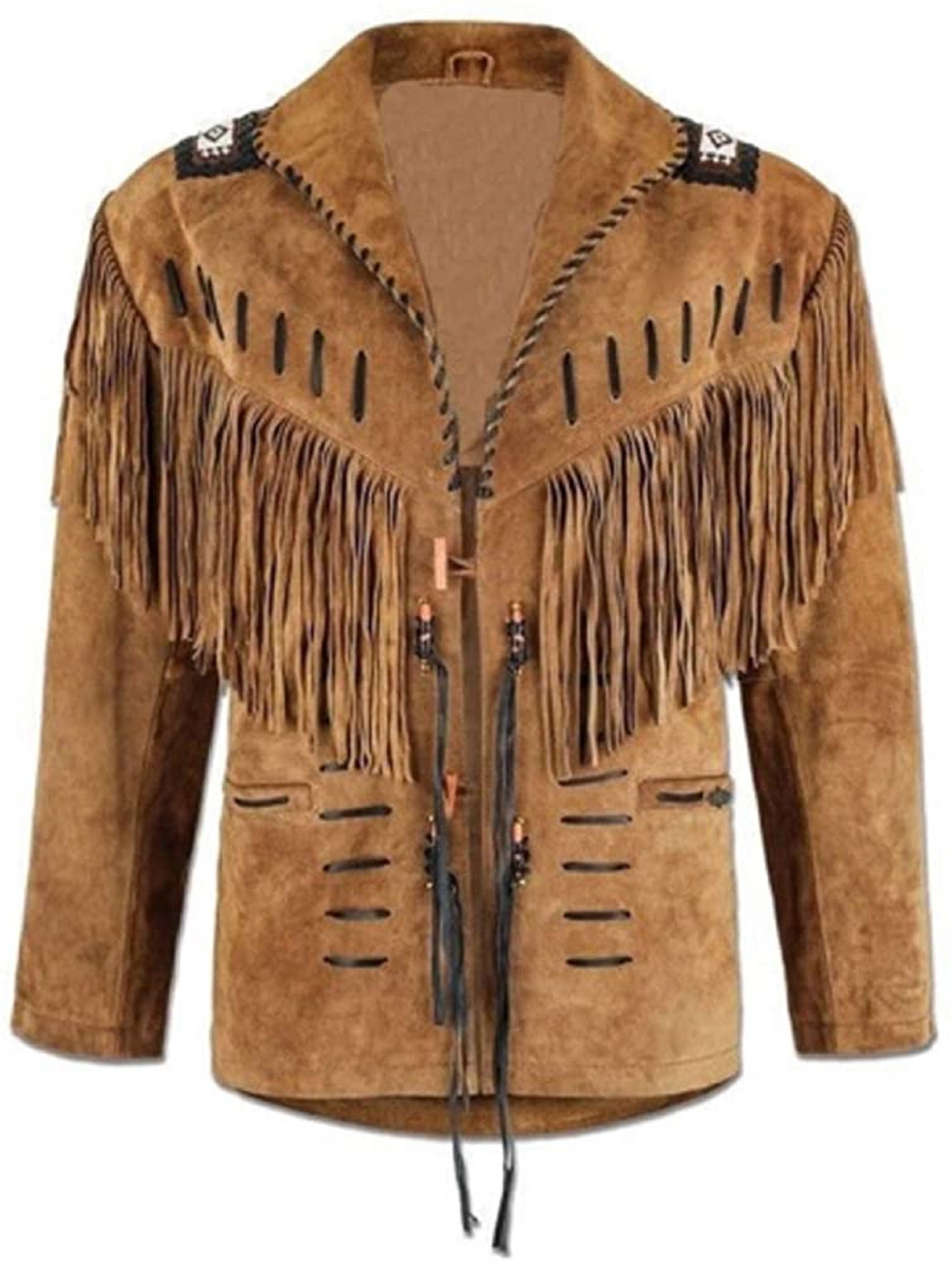 Native American Jacket Handmade cowboy style BuckSkin Beaded Etsy