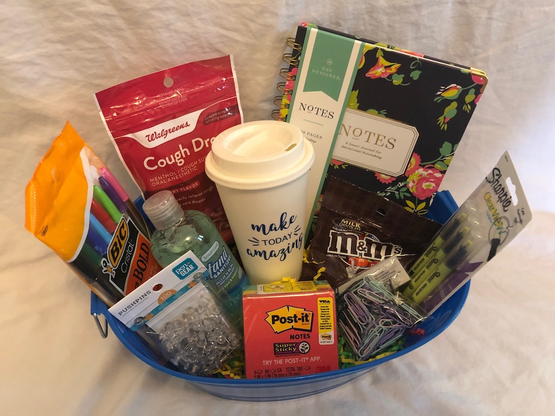 Small College Survival Kit Gift Basket Remote Learning College Online High School Graduation
