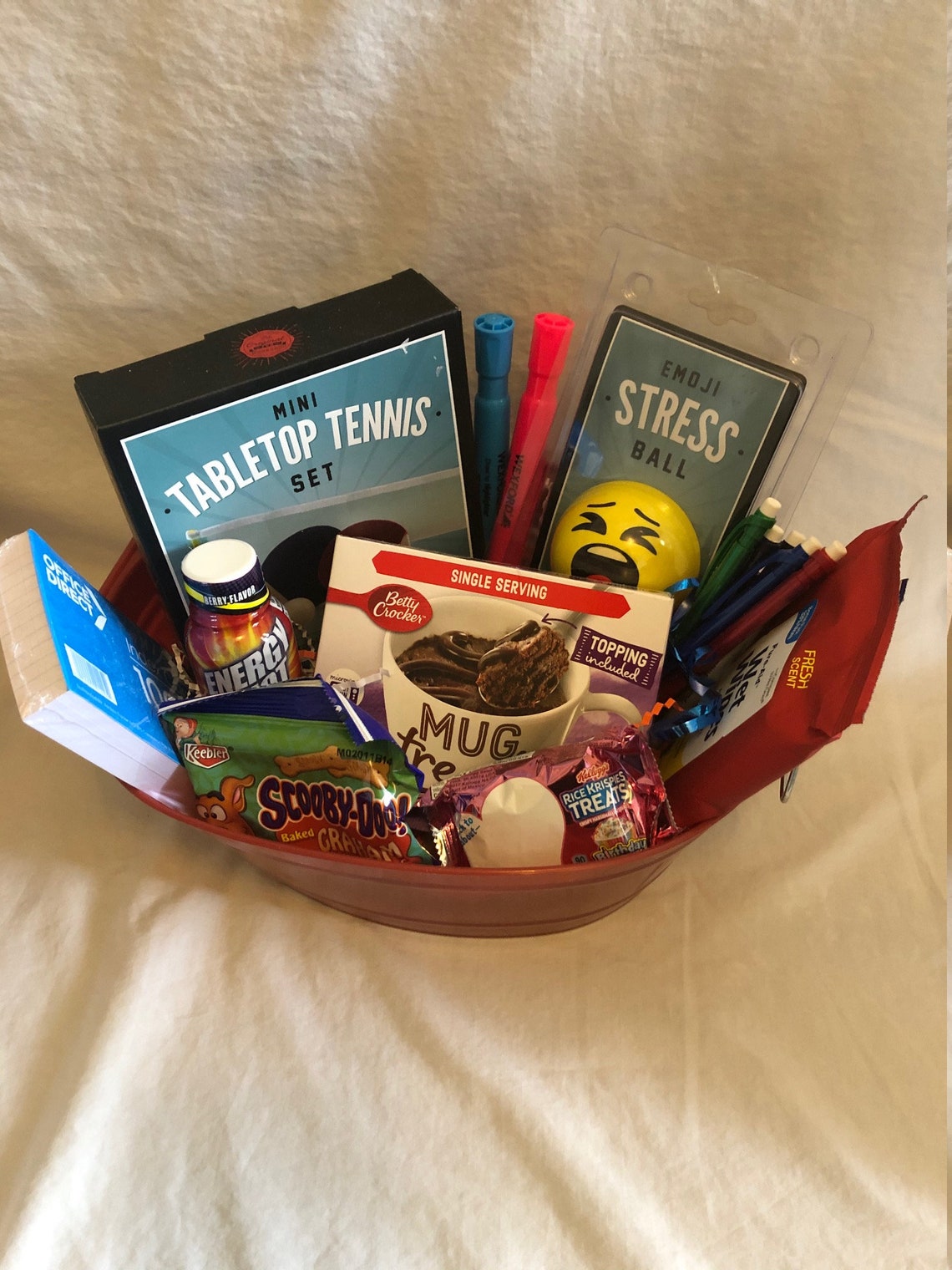 College Finals Care Package Gift Basket Survival Kit Etsy