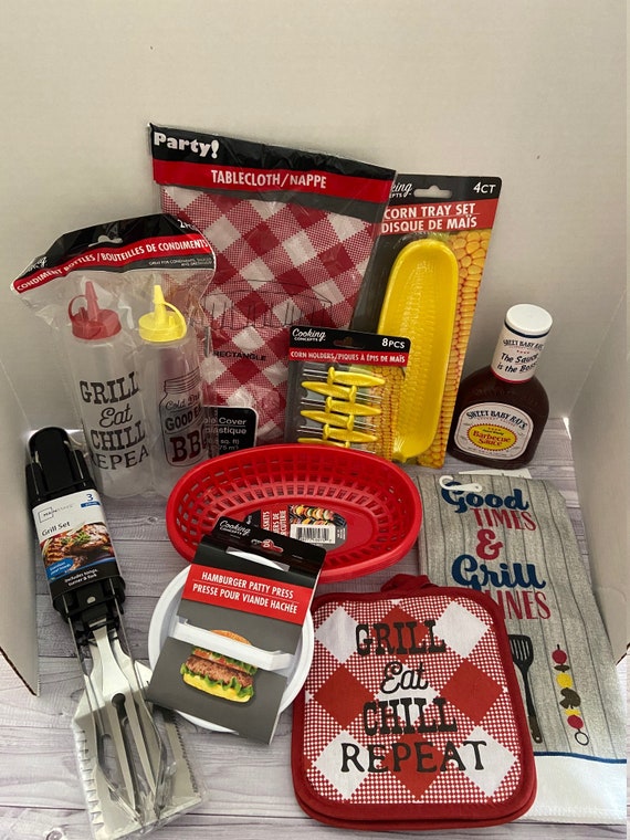 Grilling Gift for Guys — White Confetti Box