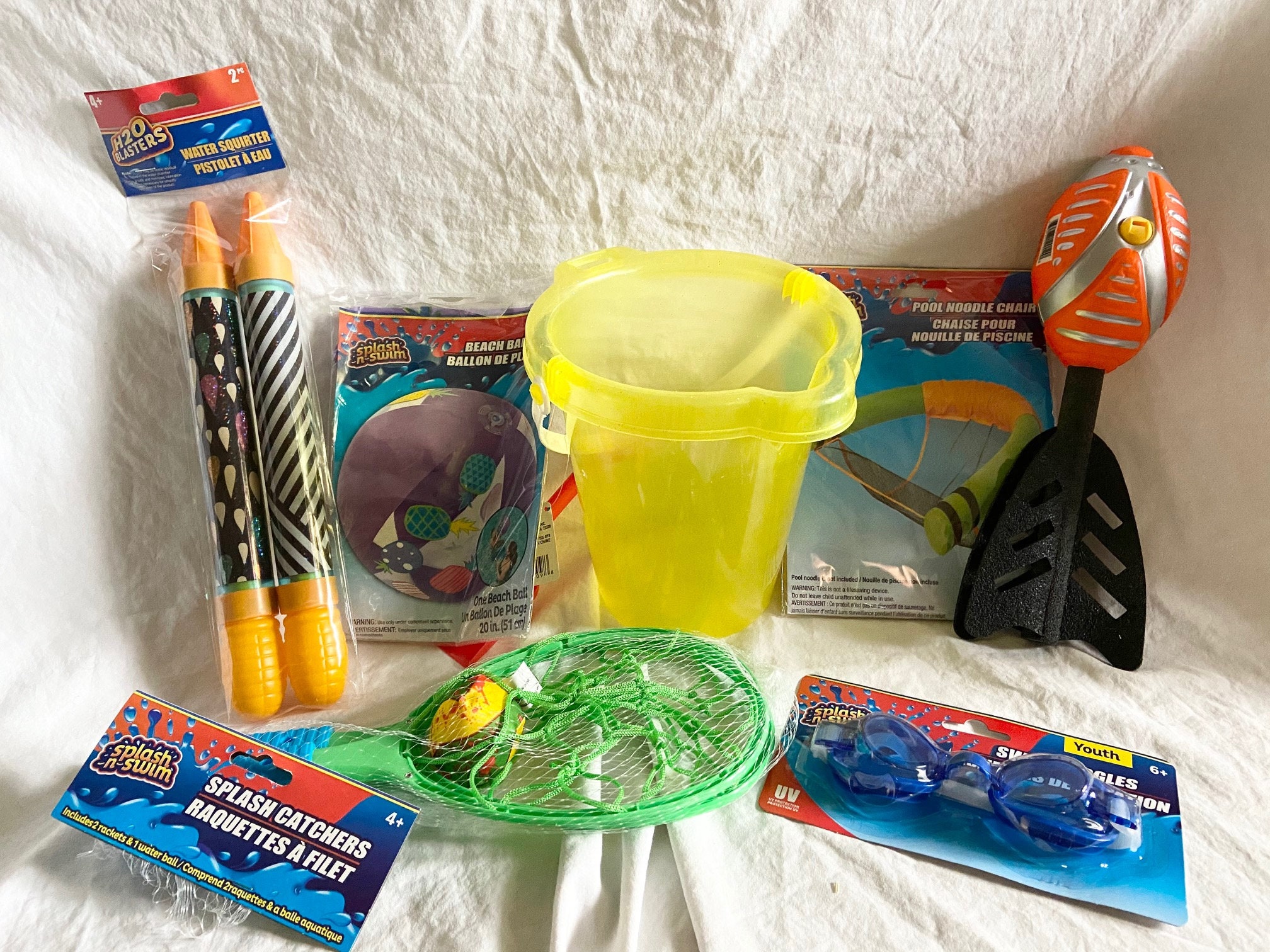 Beach Bucket Gift Basket Kids Sand Water Toys Summer Fun Easter Basket