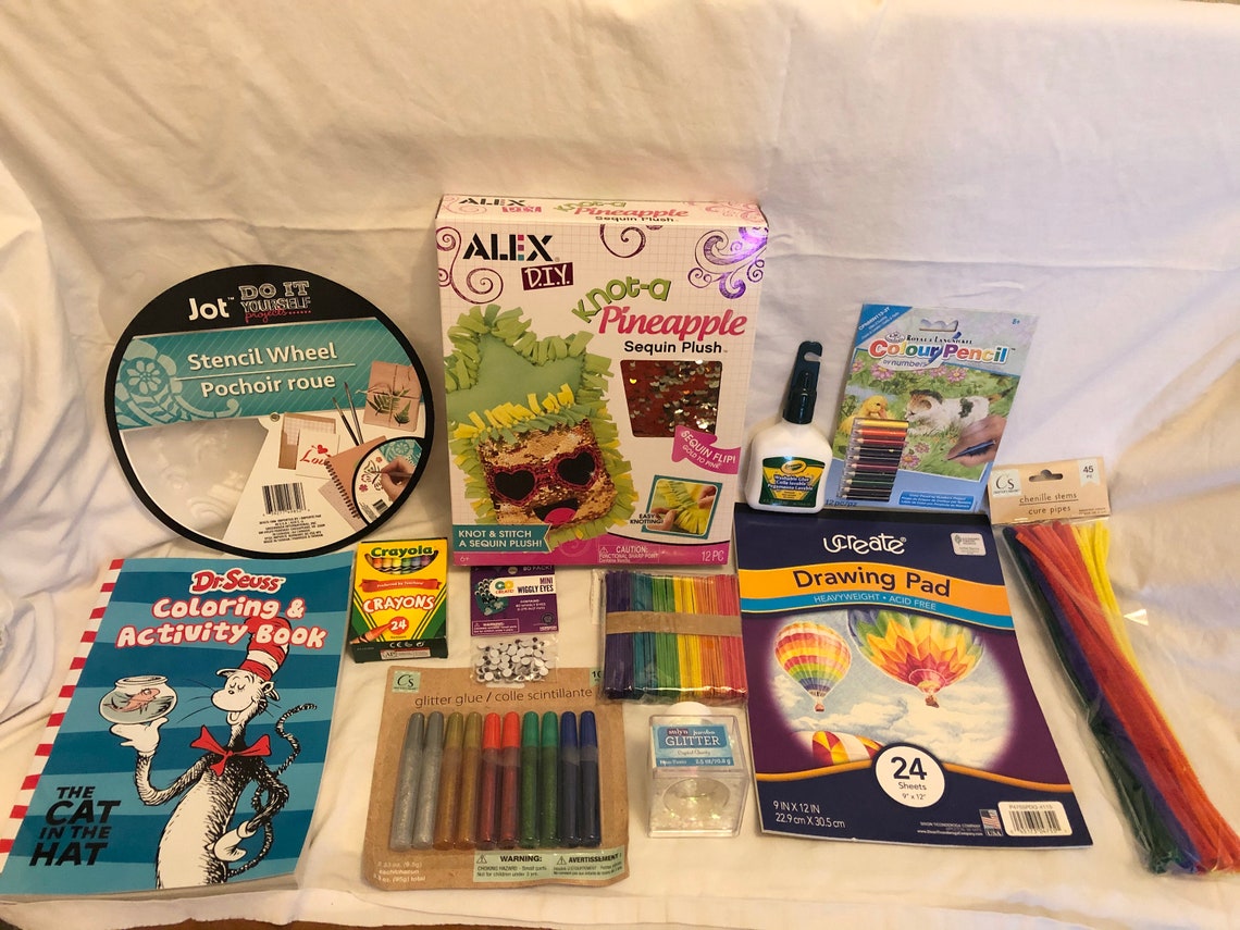 Kids Activity Basket Coloring Drawing Kids Art Crafts | Etsy