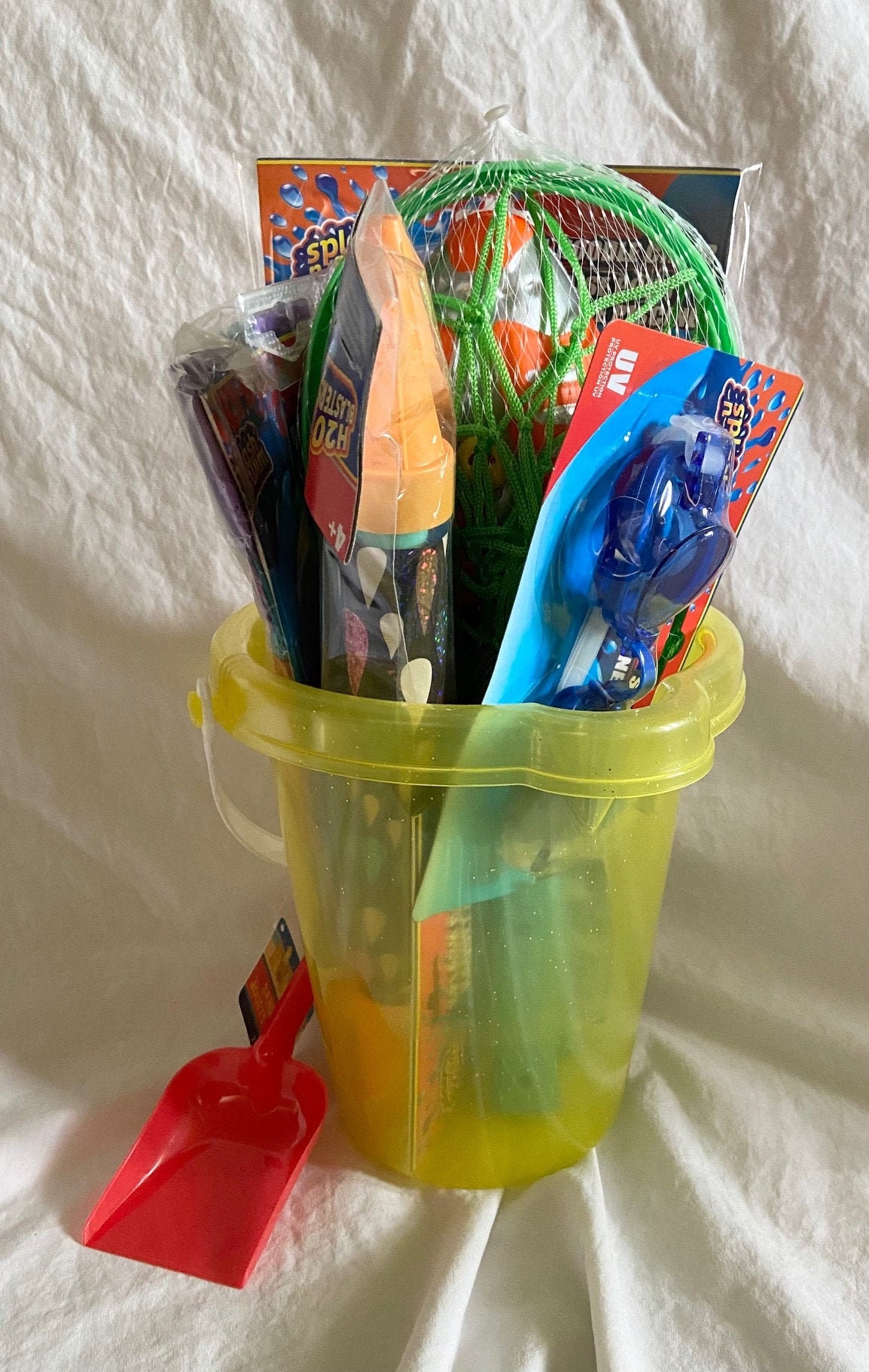 Beach Bucket Gift Basket Kids Sand Water Toys Summer Fun Easter Basket