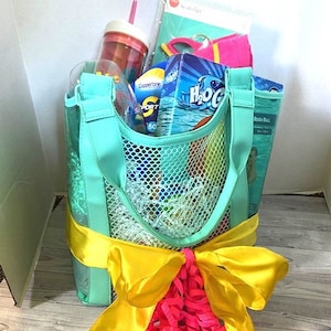 Loaded Beach Bag Gift Basket | Pool Fun | Teacher | Mothers Day | Bridesmaid | Birthday | Stuffed Beach Pool Bag