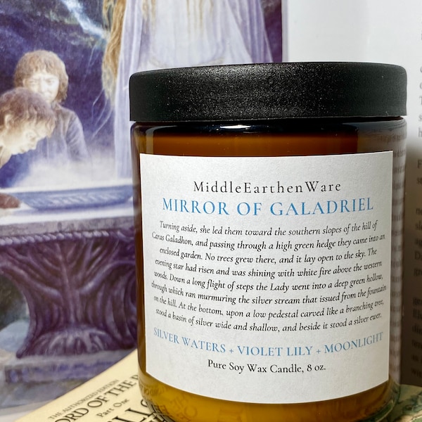 Lord Of The Rings Candle, Mirror of Galadriel, 100% Soy Wax Candle, 8 oz