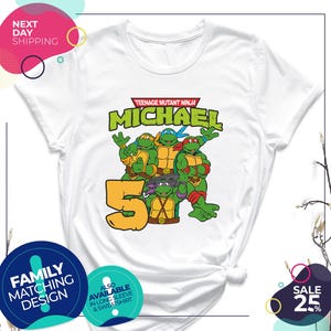 Ninja Turtles Birthday shirt | Ninja Turtles shirt | Custom Turtle Birthday Party Shirts | Turtles | Turtles Shirt | Ninja Turtle tshirt