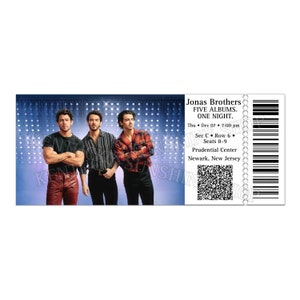 Jonas Brothers custom concert ticket