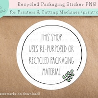 Printable Recycle Packaging Label for Reused Box Sticker. Funny Grandpa ...