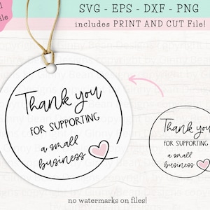 Thank You for Supporting Small Business SVG, SVG for Small Business, Shop Small PNG svg dxf svg, Thank You Small Business Cut Files Download