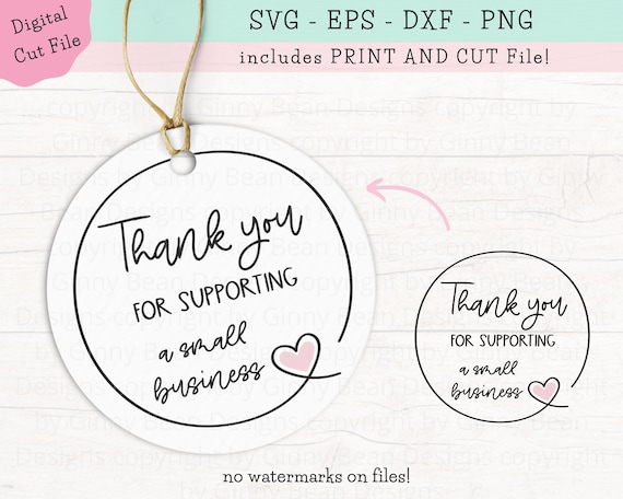 Thank You For Supporting Small Business Svg Svg For Small Etsy