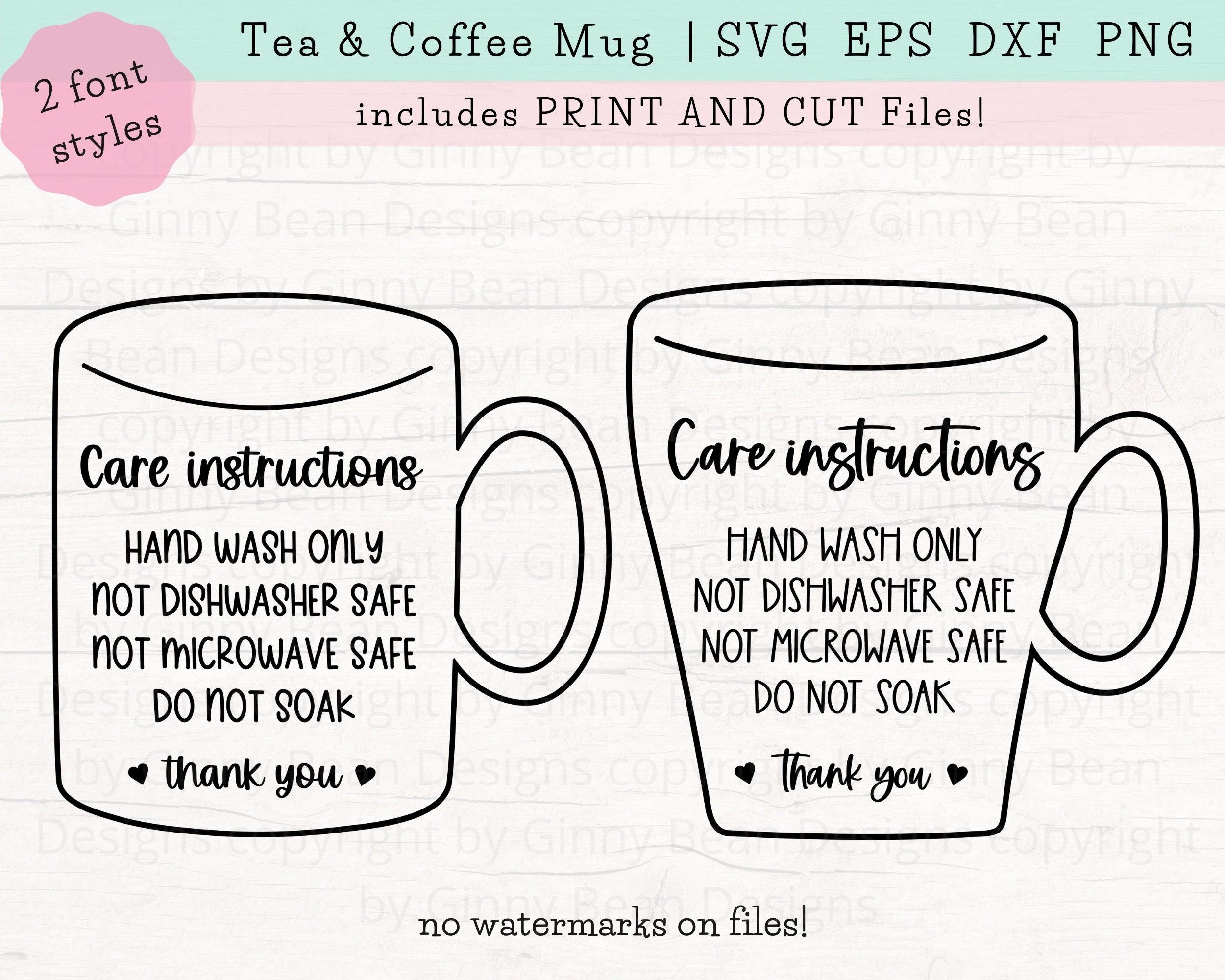 YOUOK Cup Care Instructions Cards Labels Thank You Stickers, 2×3.5 Inch  Packaging Customer Direction Stickers for Cup, Mug Small Business Online  Shop