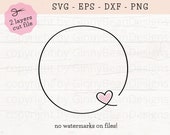 Circle Frame SVG, Heart Frame SVG, Heart Wreath SVG, Heart Wreath Png, Round Frame Svg, Monogram Heart Svg, Monogram Circle Svg, Cut Files
