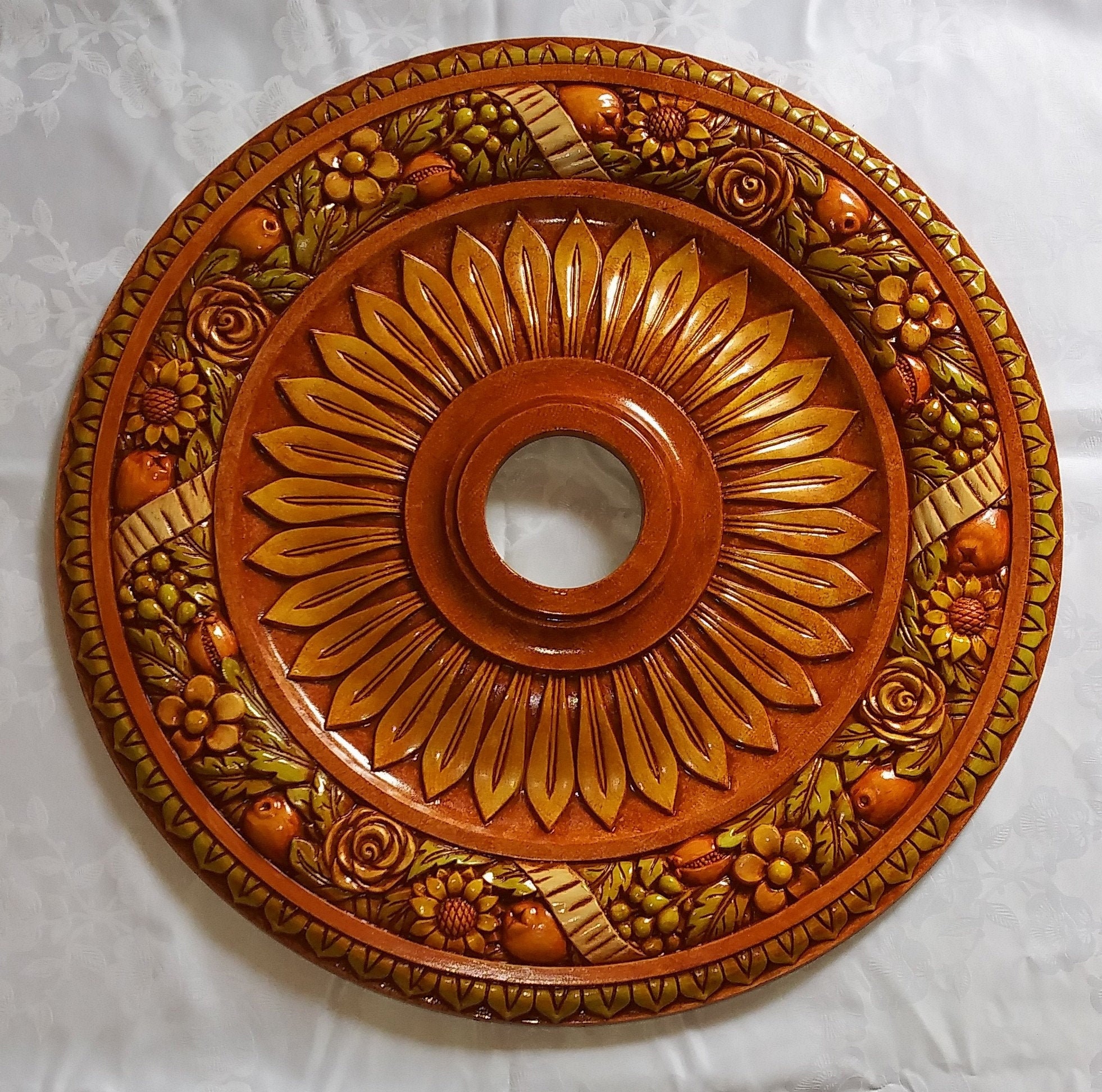 Hand Painted Ceiling Medallion Etsy