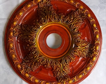 Medallón de techo pintado a mano