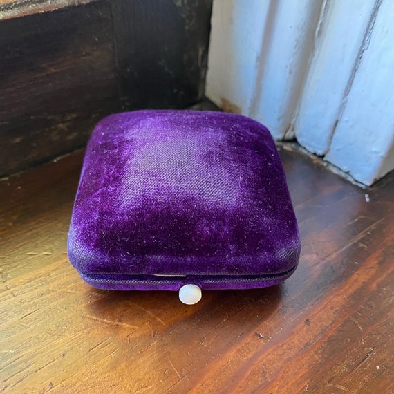 Antique velvet box