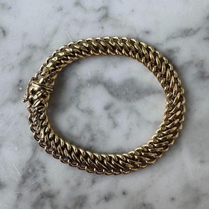 vintage Italian 18kt woven gold bracelet 750 gold