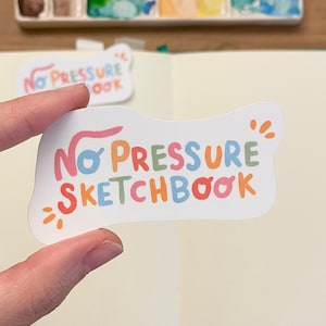 Pegatinas de vinilo brillante de alta calidad para cuaderno de bocetos sin presión, pegatinas inspiradoras para cuaderno de bocetos de artistas, pegatinas artísticas divertidas sin presión