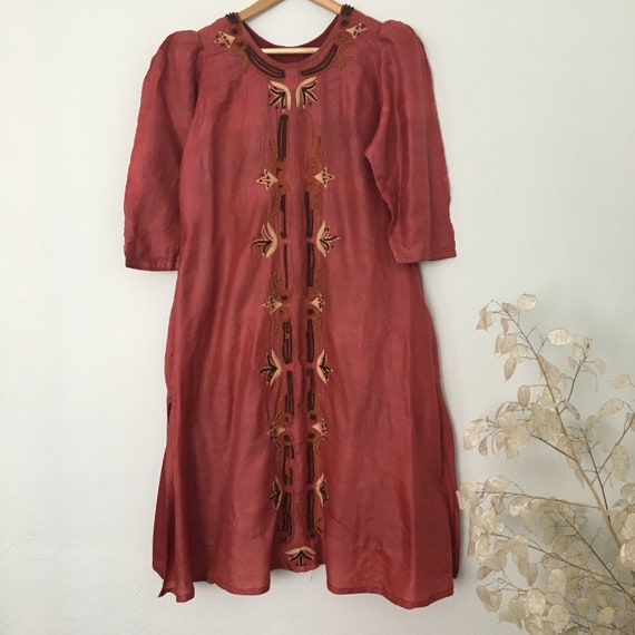Indian Tunic Vintage Silk Kaftan