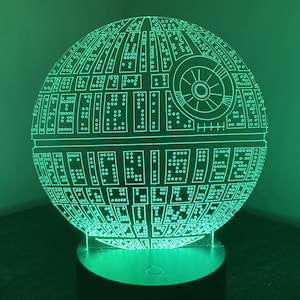 Star Wars Death Star night light lamp, USB or Battery Powered, with Remote Control, 16 colours.