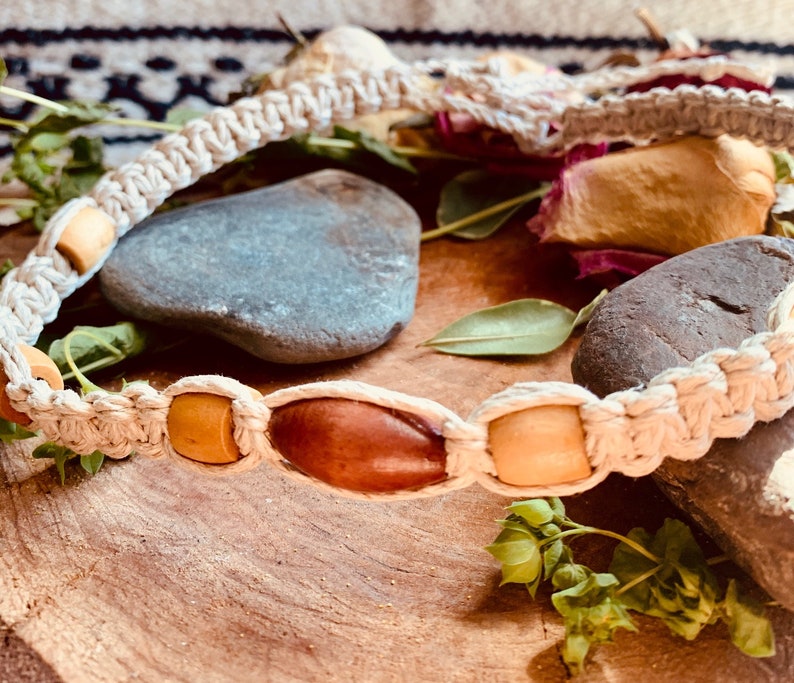 Handmade Hemp Necklace Traditional Wood Bead Hemp Necklace Etsy