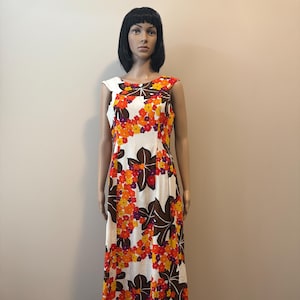 60er Jahre Maxi Hawaiikleid