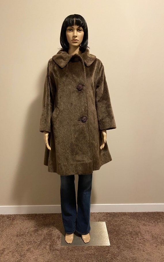 Vintage 60's Otta Fir Faux Fur Coat