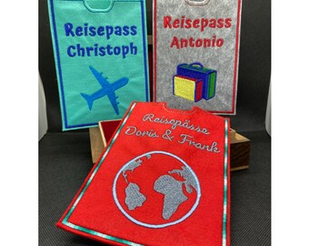 Reisepasshülle zum Schutz für den Reisepass 19x14 cm Blau Rot Weiß Kariert Fairtrade Ringelsuse Reisepasshülle zum Schutz für den Reisepass 19x14 cm Blau Rot Weiß Kariert Fairtrade Ringelsuse
