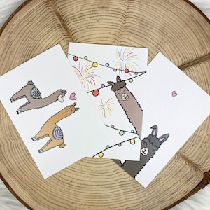 Alpaka Postkarten Set