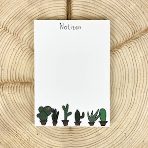 Notizblock "Kakteen" A6, 50 Blatt