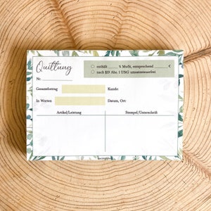 Receipt pad for entrepreneurs/small business owners with carbon copy, green, 50 sets