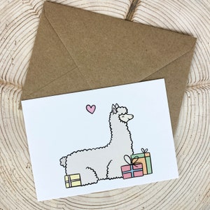 Alpaka Geschenke Geburtstag Postkarte DIN A6