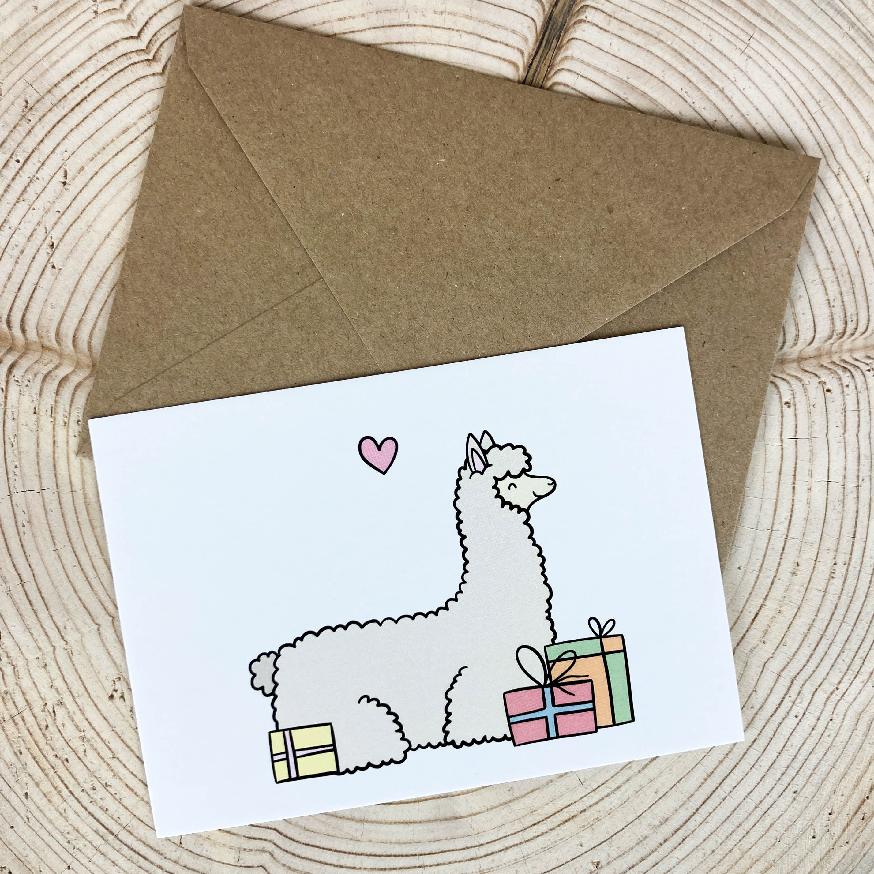 Alpaca gifts birthday postcard DIN A6